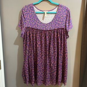 Matilda Jane Purple and Pink Floral Blouse